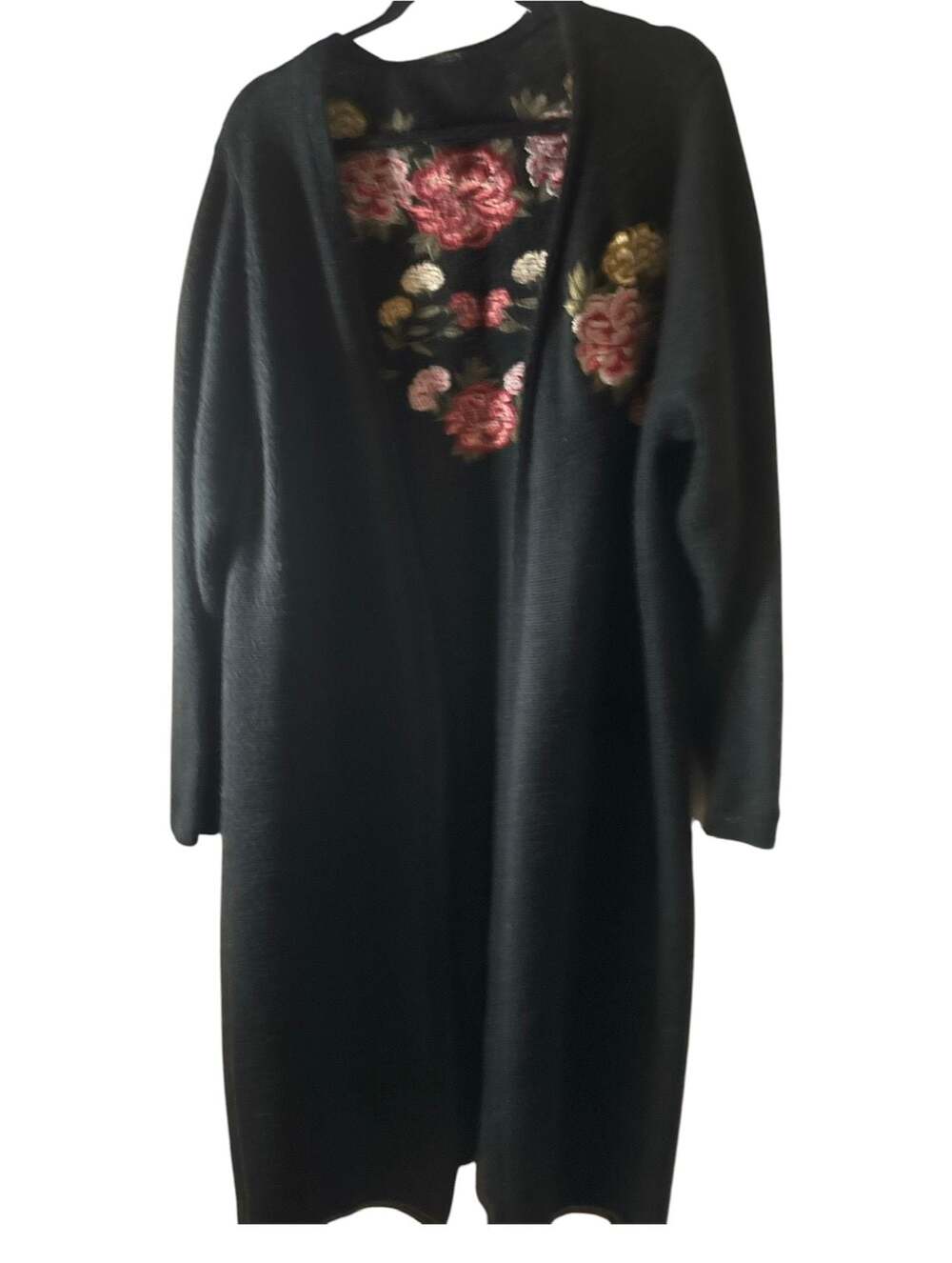 Torrid Floral Embroidered Open Front Duster Cardigan